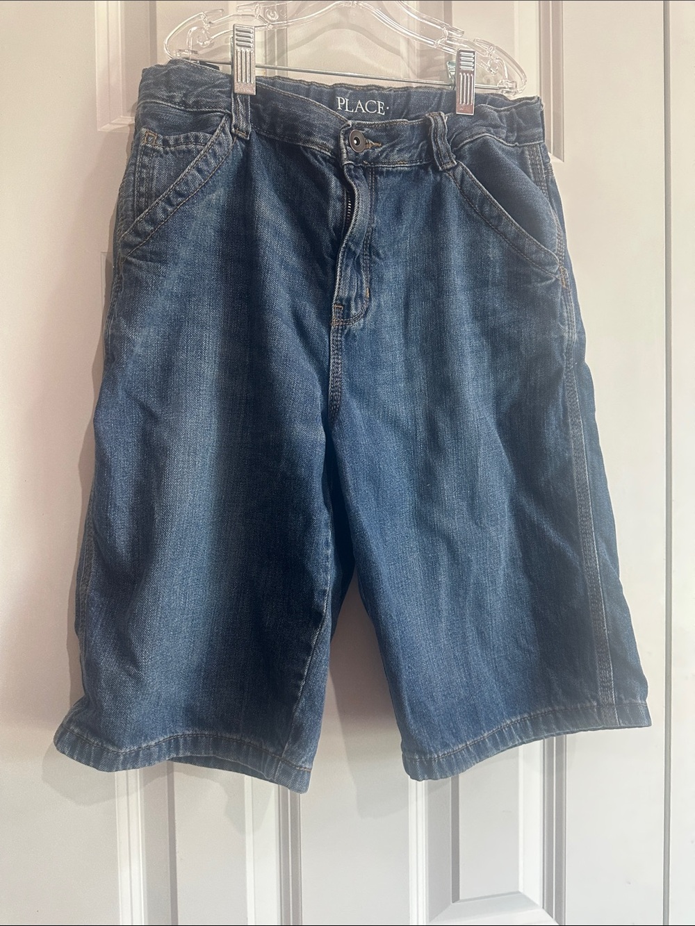 NWOT PLACE Kids Dark Blue Denim Jean Shorts size 14